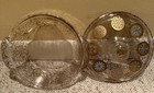 Vtg Fire King Gold Splatter W/Blue 2 Quart Glass Casserole Dish w /Lid & 3 Bowls — photo 6