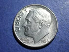 1958 Roosevelt Dime  AU details