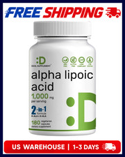 Alpha Lipoic Acid 1,000mg, 180 Veggie Capsule...