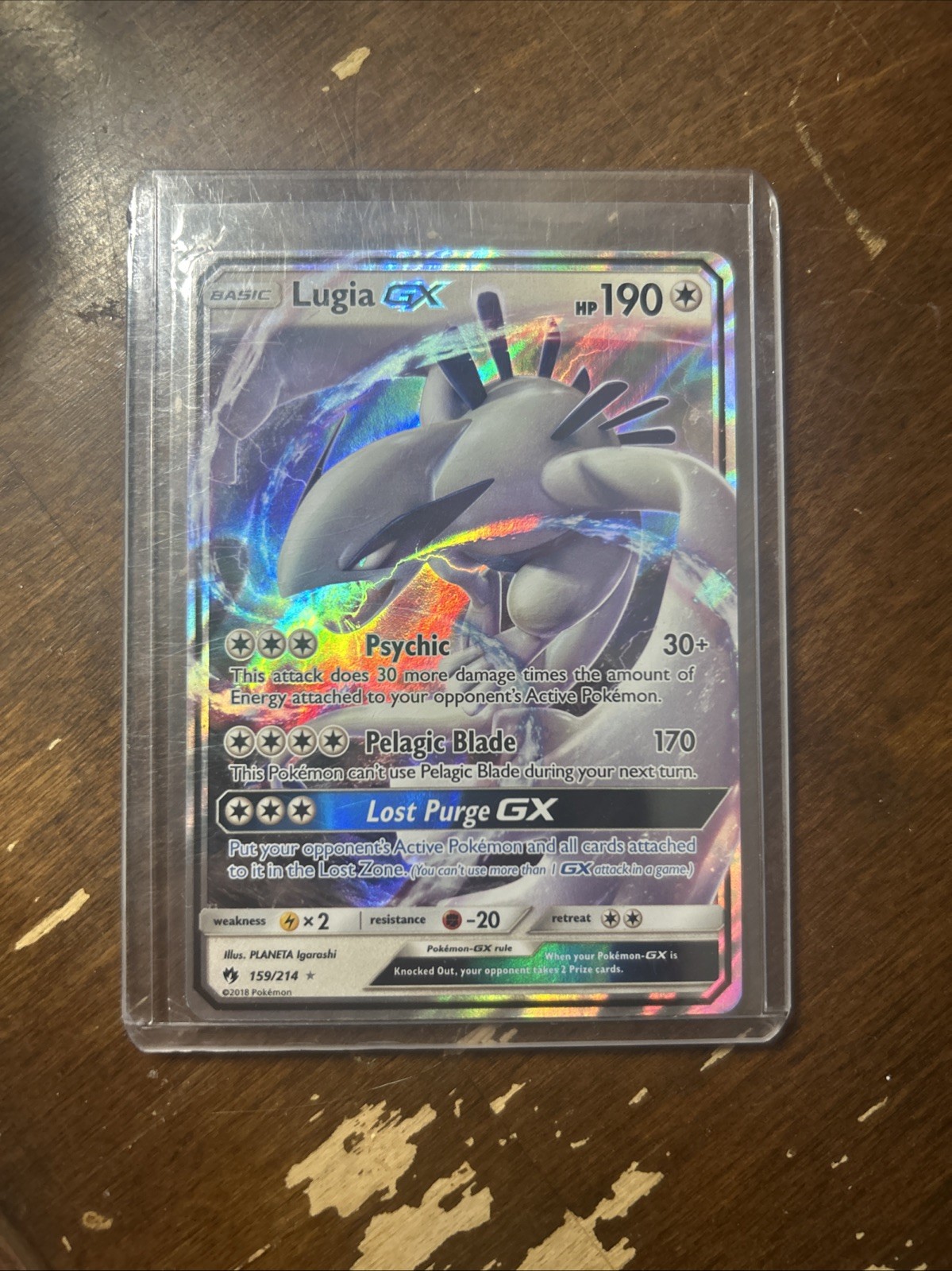 Lugia GX 159/214 Sm-Lost Thunder Holo Card NM Condition