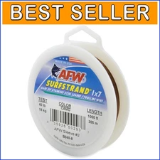 Versatile 1x7 Stainless Steel Fishing Leader Wire 40lb Test, 30-1000ft Options