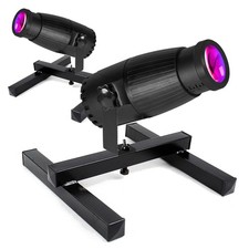 BeamZ PSZ18W LED Pin Spot Lights with Zoom and Stand - Parties & Disco Lighting