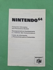 NINTENDO 64 N64 Consumer Information and Precautions Booklet