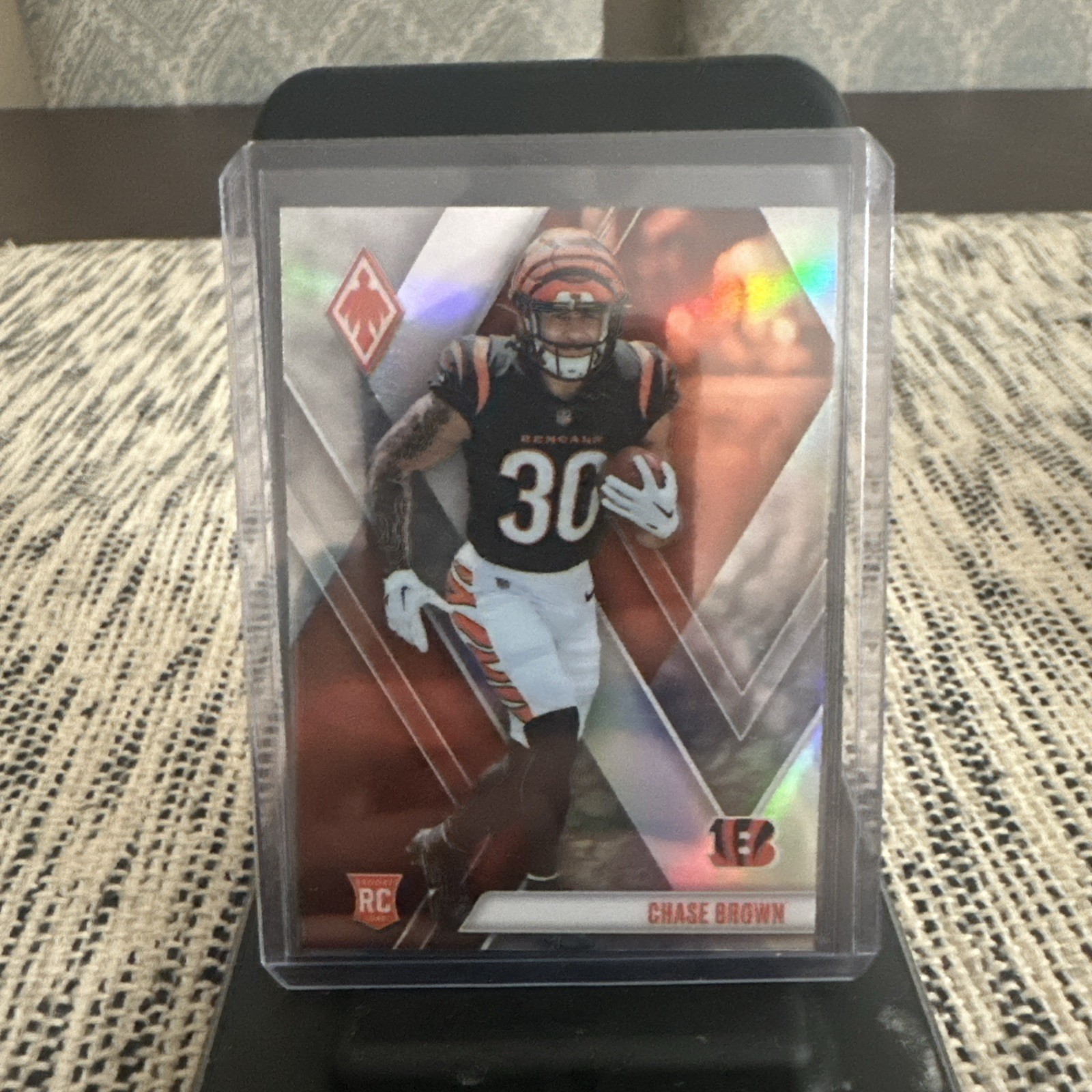 2023 Panini Phoenix Color Burst #133 Chase Brown RC SP Bengals !!