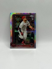 BLAKE DUNN 2025 TOPPS CHROME ROOKIE REFRACTOR CARD #161 Reds. rookie card picture