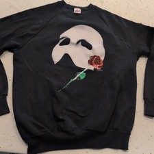 Vintage Phantom of the Opera Sweatshirt XL 1986 Made USA Glow In The Dark