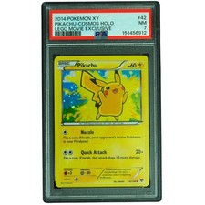 Pikachu #42/146 Lego Movie Exclusive Cosmo Holo PSA 7 Pokemon Card *TE