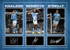 Haaland, Semenyo & O'Reilly Man City Signed PrePrint A4 Montage PHOTO Gift Print