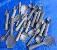 Lot of 19 Vintage Ice Cream Scoop Aluminum DANSK VOLLRATH NORPRO - VG