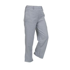 Mercer Culinary M60030HTS Millennia Unisex White Hounds Tooth Cook's Pants - S