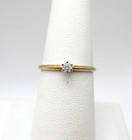 10K Yellow Gold 1/10 CTW Diamond Solitaire Engagement Ring Size 7 [R339] — photo 2