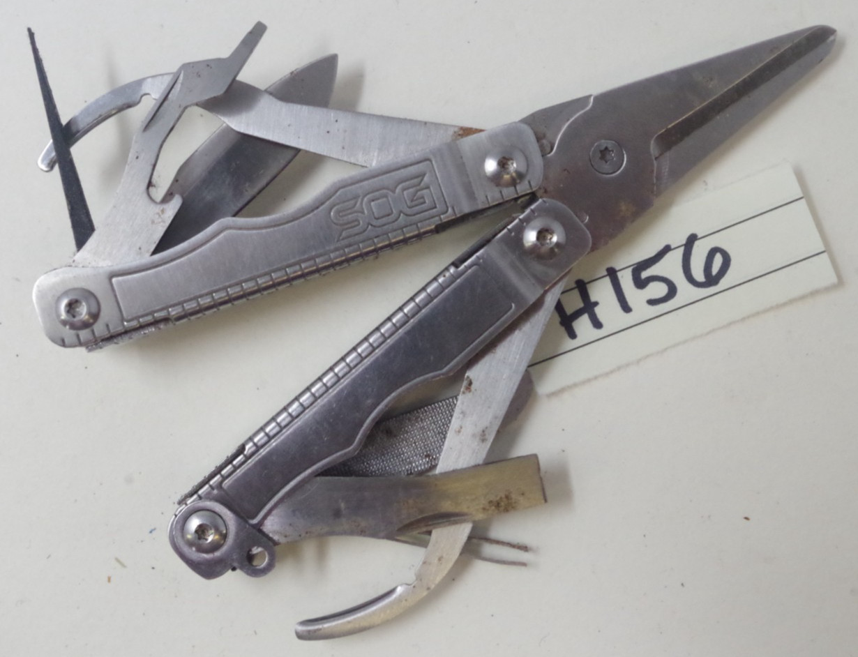 Rare SOG Snippet Silver PowerPint Micra Pocket Knife Multi-Tool - TSA Auction