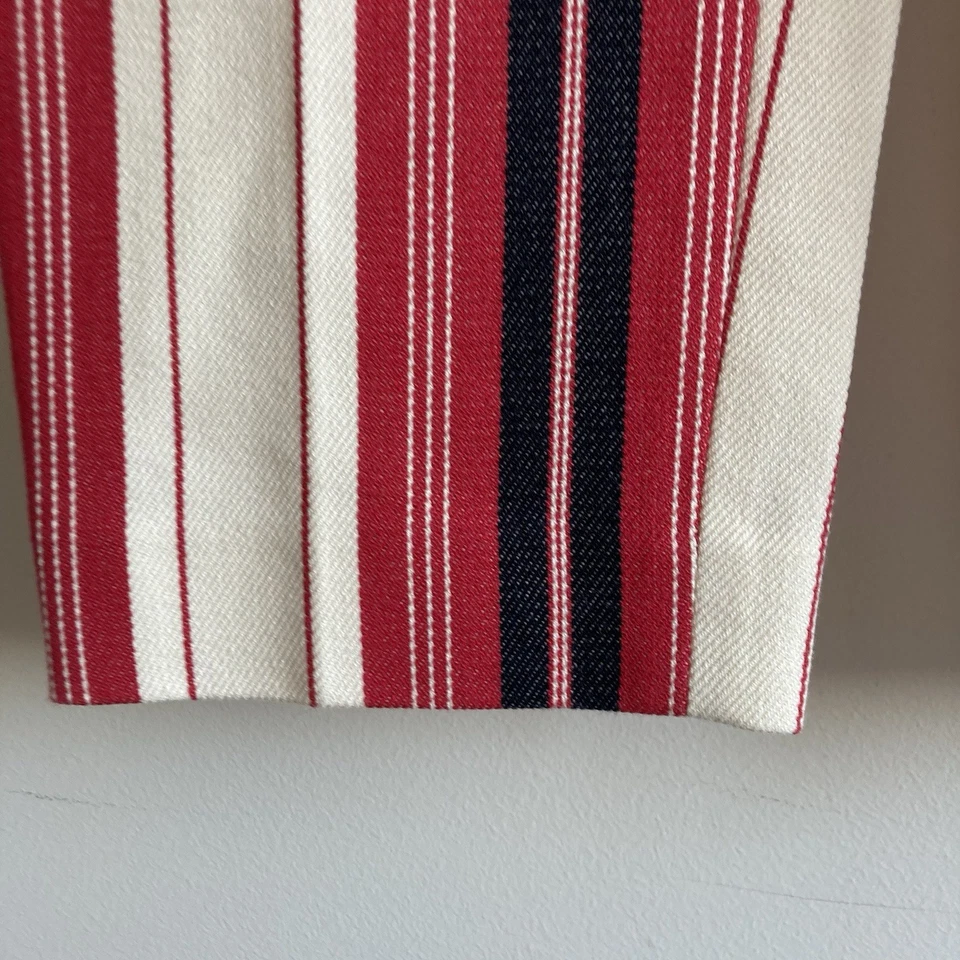 Pantaloni a righe Loro Piana Gipsy New York rossi bianchi taglia IT42 EU38... - Immagine 3 di 4