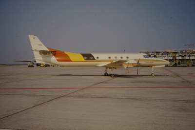 Dia D-IDEP Fairchild Metro II 02/1986 FRA Flugzeug 35mm gerahmt OP-K10-64