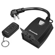 DEWENWILS Wireless Remote Control Outlet Outdoor Waterproof for Christmas Lights