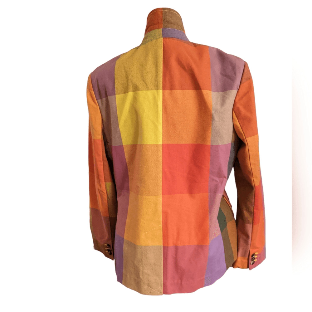 Liz Claiborne New York rainbow plaid jacket - image 4