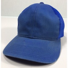 Blue Mesh Trucker Hat Adjustable Snapback Baseball Cap