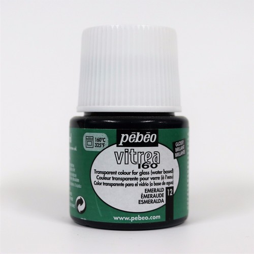 Pebeo Vitrea 160 Oven Bake Glass Paint 45ml Gloss, Frost & Shimmer