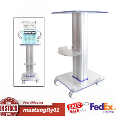 Acrylic Beauty Salon Trolley 360?? Rolling Cart SPA Equipment Holder Machine US