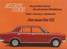 FIAT 132 depliant / brochure 10 / 1972 (prospetto pieghevole / brochure pieghevole) tedesco