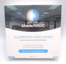 ShadeMAGIC Fluorescent Light Covers Mocha - Filter Diffuser 4 Pack NEW OPEN BOX