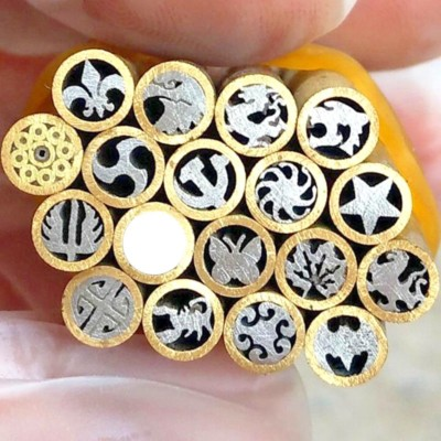 #ad 2 Pieces Mosaic Pin Rivets Brass 5mm Dia 45mm Length Knife Handle Material Pins $20.69