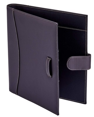 It's Academic Executive Leather Portfolio Folder, 1'' Ring Binder and 250-Shee...