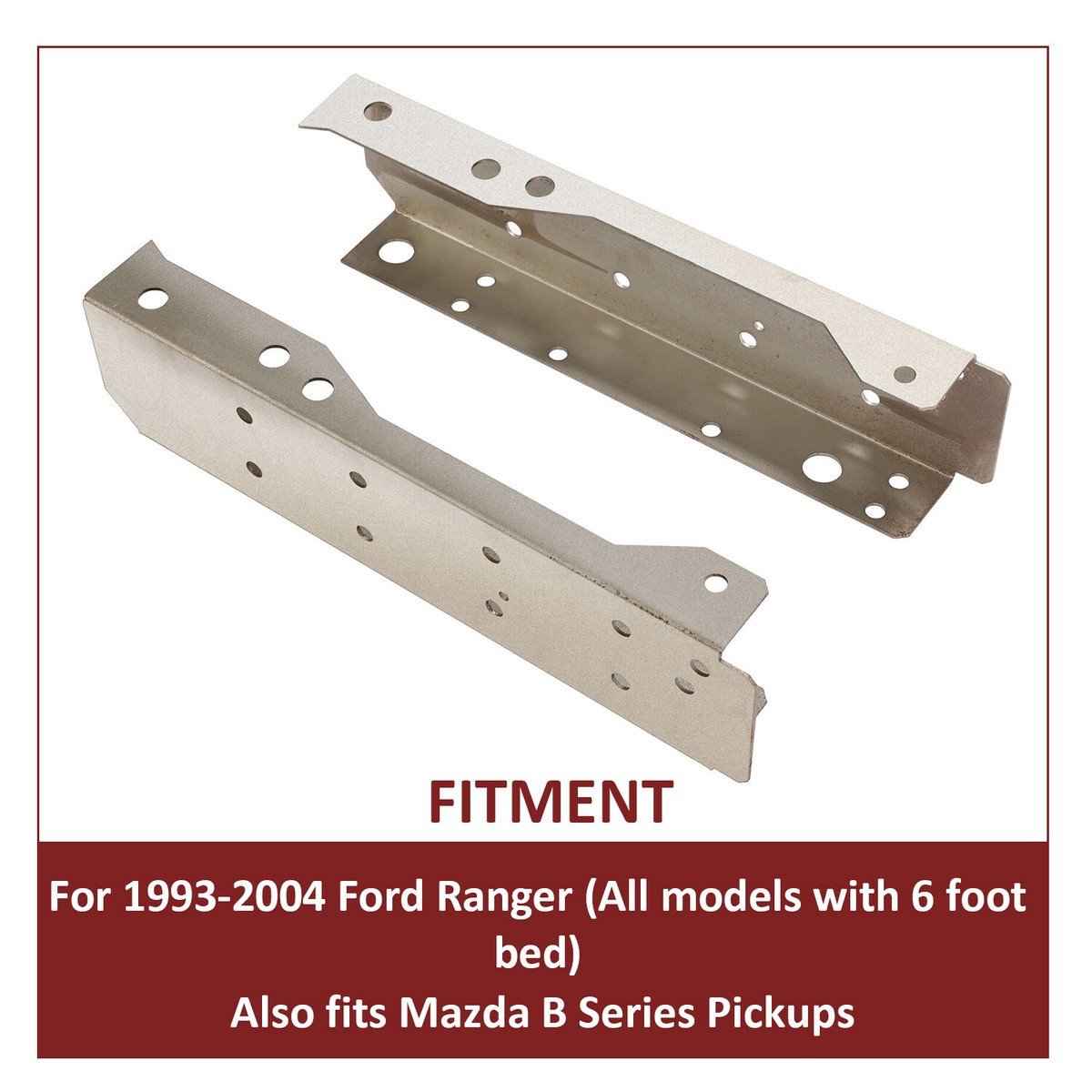For 1993-2004 93-04 Ford Ranger Rear Frame Weld On Repair Channels