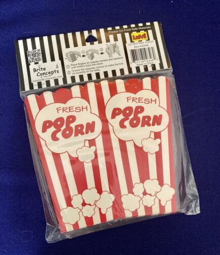 8 Popcorn Boxes Pop Up Party Movie Night Fun Food Safe Material Brite Concepts - Picture 2 of 4