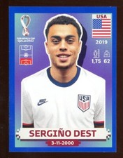 2022 Fifa World Cup Panini Sticker Blue Parallel SERGINO DEST United States USA5