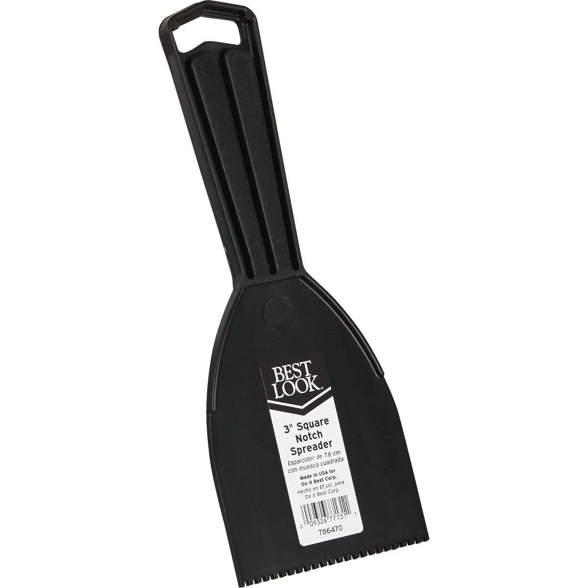 Best Look 3 In. Square Notch Plastic Adhesive Spreader 786470 Pack
