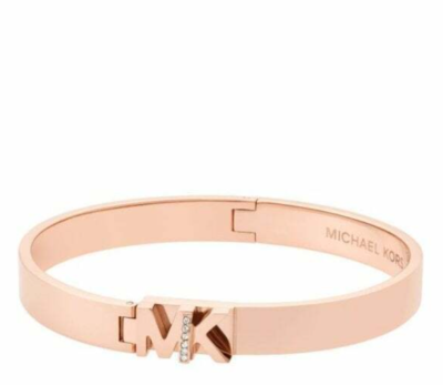Michael Kors Haute Hardware Rose Gold Bangle Bracelet Crystals MKJ7699791  BOX