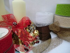 RUSTIC DECO WEB, LACE MESH, NATURAL COTTON LOOK, CHRISTMAS, CRAFT,FLORAL,CAKES 