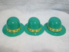 Set Of 3 St Paddy's Day Dog Cat Mini Hats 4.5" X 4" New No Tag W/Elastic Holder