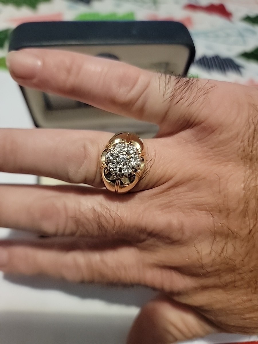 14K Vintage ring ヴィンテージリング　ゴールド Vintage 14K Gold Ring with .90+ Carats of Diamonds & $3,320