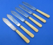 Silver plate electroplate vintage Art Deco antique set of six cutlery flatware E
