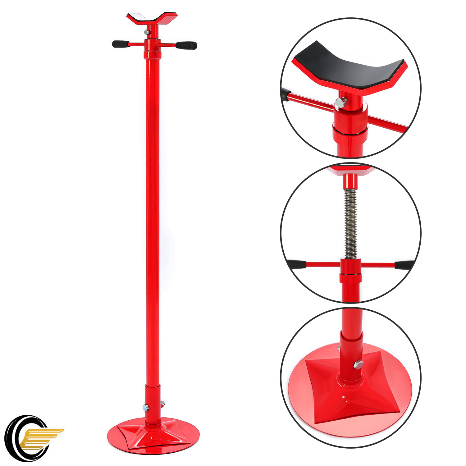 4000 Lb Capacity Under-Hoist Transmission Jack Stand - High Lift Tripod Stand For Garage