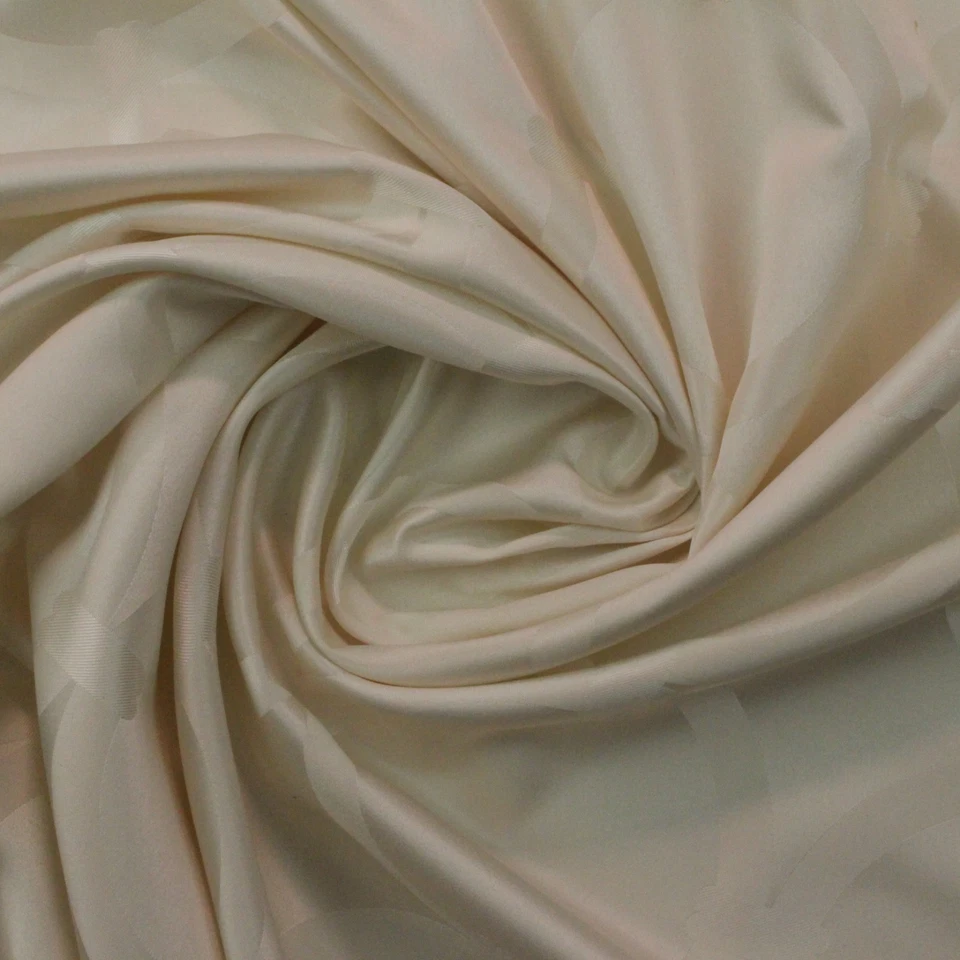 DESIGNER CONTEMPORARY SATEEN CIRCLE IVORY DRAPERY MULTIUSE FABRIC BY YARD 58"W - Image 2 of 4