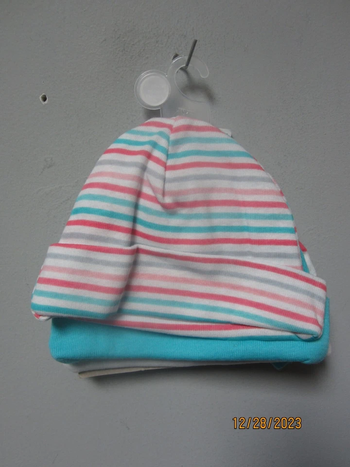 Gorras Gerber Bebé Niña 3 Piezas Aqua Birds Talla Recién Nacido Foto 2 de 2