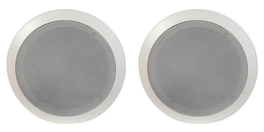 5.25" In wall Ceiling Mount Speakers Stereo Contractor Pair 8" Frame 8ohm NEW 2