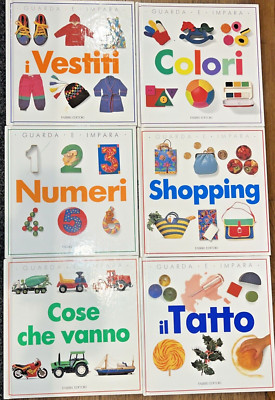 Set Of 6 Guarda E Impara Children s Books, Italian Language, Fabbri Editorial