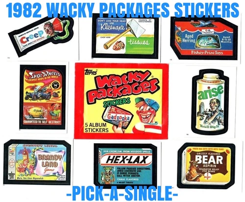 1982 Wacky Packages Album Stickers Series -PICK-A-SINGLE- Complete Your Set