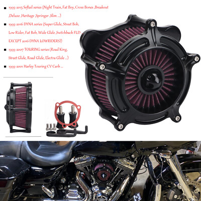 For Harley Softail Springer Road King Turbine Spike Air Cleaner Intake Filter US