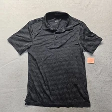 Champion C9 Polo Shirt Black Striped Short Sleeve Golf Preppy Adult Mens S Small