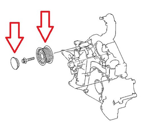 UPDATED Grooved Idler Pulley Mercedes C55 AMG C 55 for Accessory Drive Belt 05-7 - Picture 6 of 8