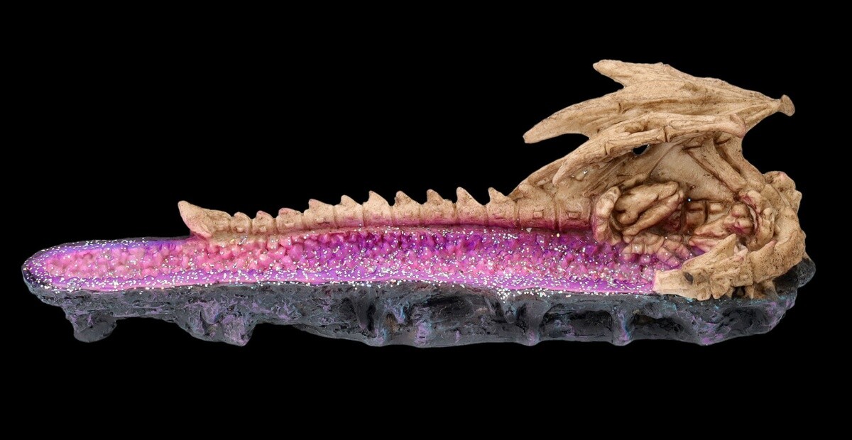 Incense Holder - Skeleton Dragon - Fantasy Gothic Decoration Incense Holder