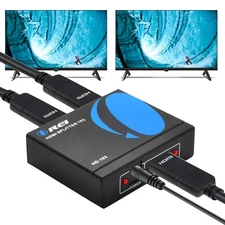 OREI HDMI Splitter 1 in 2 out, upto 4K@30Hz Display Duplicate/Mirror (HD-102)