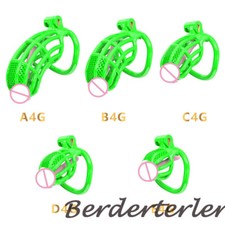 2024 New Plastic Chastity Cage with 5 Size Rings Male Abstinence Chastity Device
