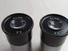 EYEPIECE MICROSCOPE   6X   42mm  Stereo Microscope VINTAGE  PAIR #0202
