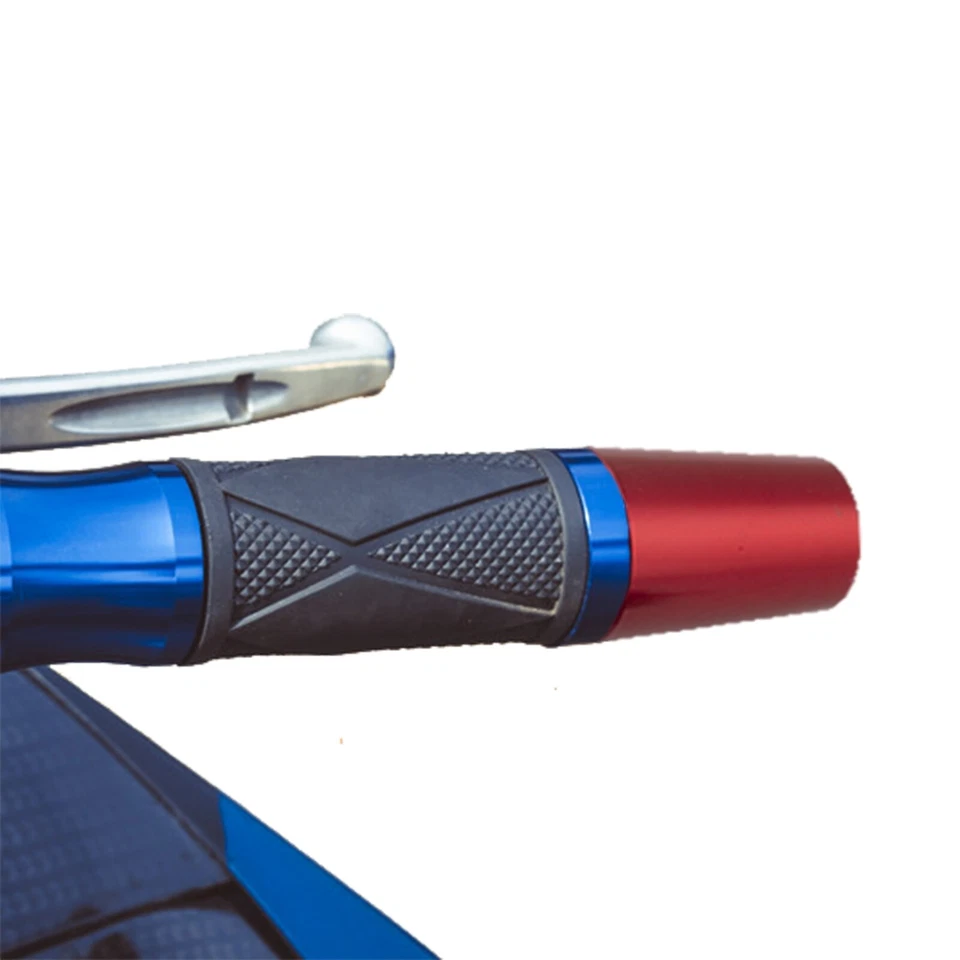 Set Contrappesi Manubrio Stabilizzatori Bilancieri Moto Alluminio Argento - Immagine 2 di 3